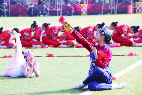 商河鼓子秧歌汇演现场